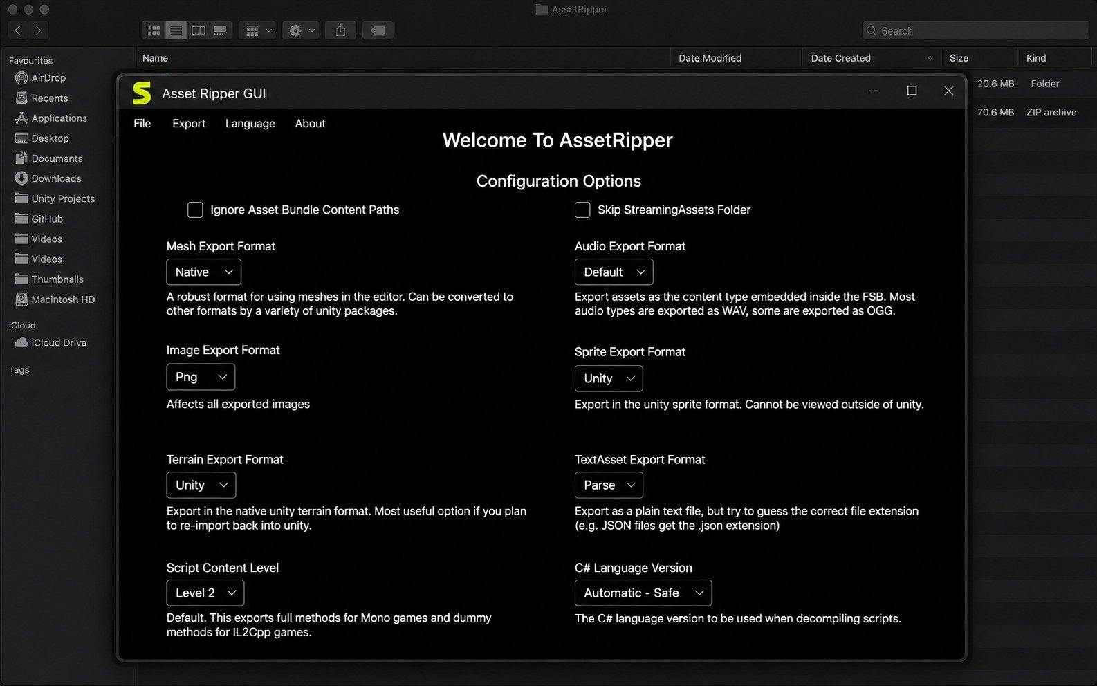 AssetRipper download and setup process