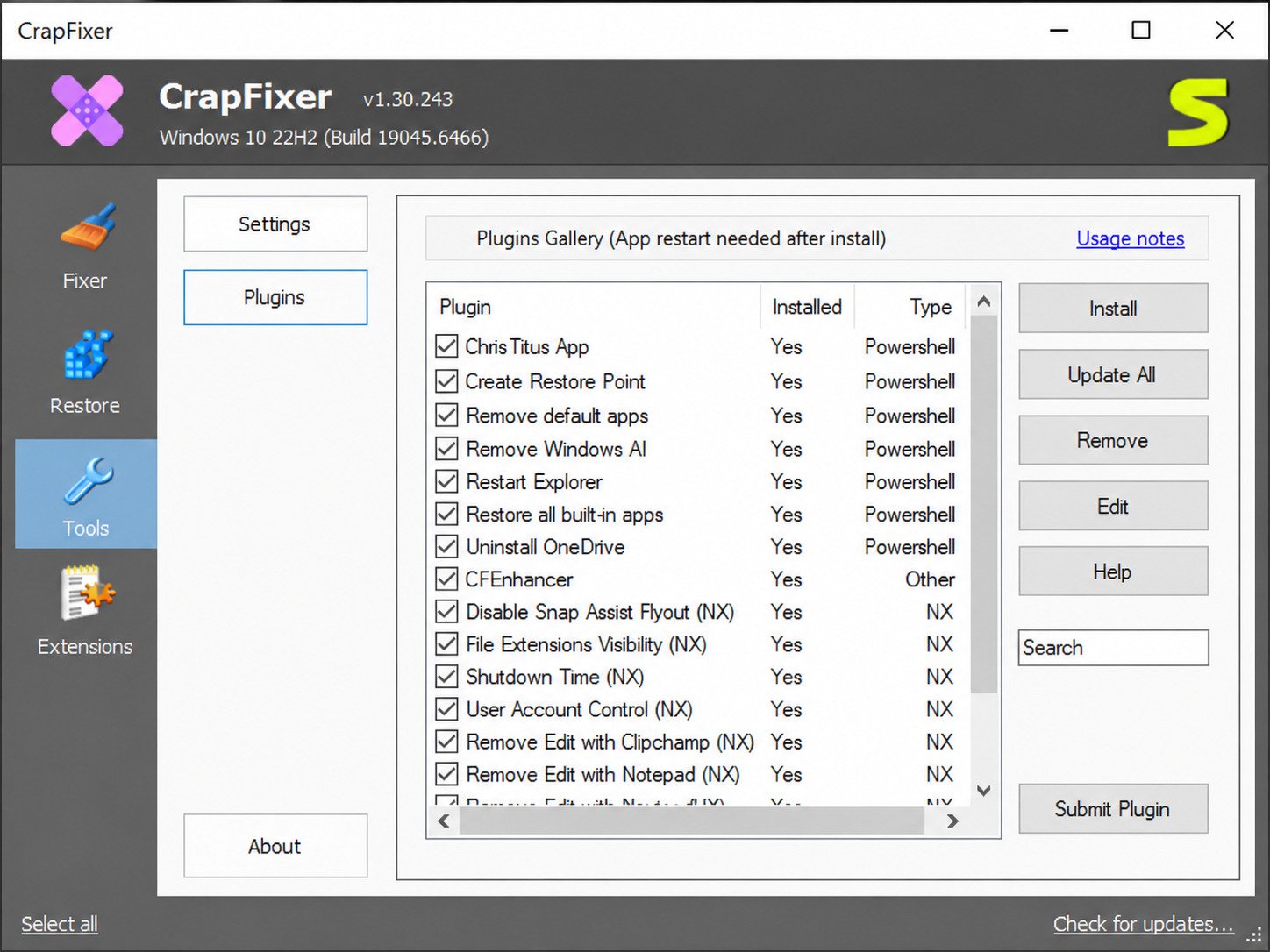CrapFixer download page and release files