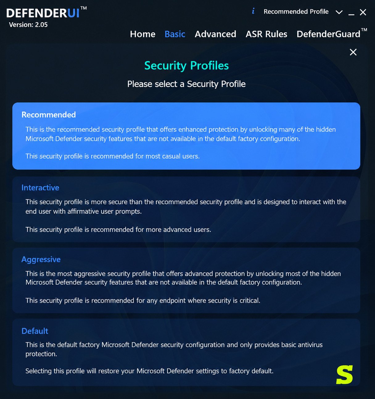 DefenderUI download and installation overview
