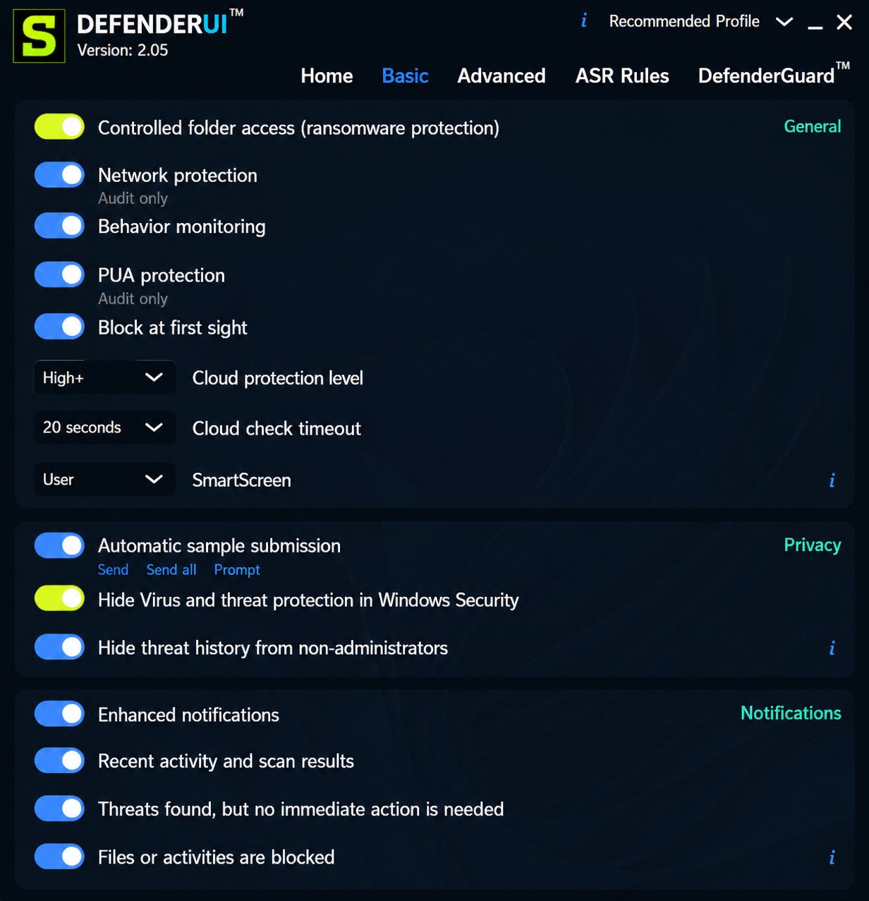 DefenderUI free download page and installer