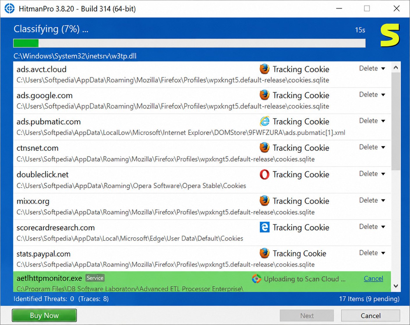 HitmanPro free trial download screen