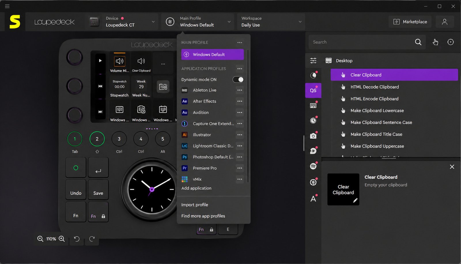 Loupedeck free software download page