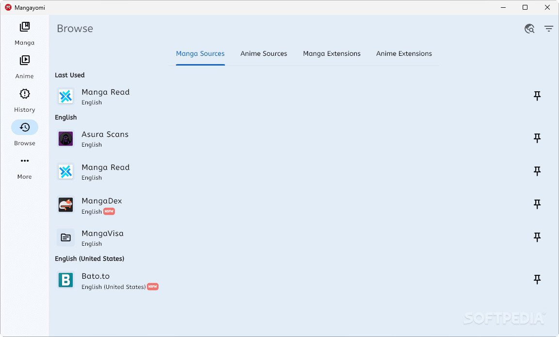 Mangayomi download and tracking interface