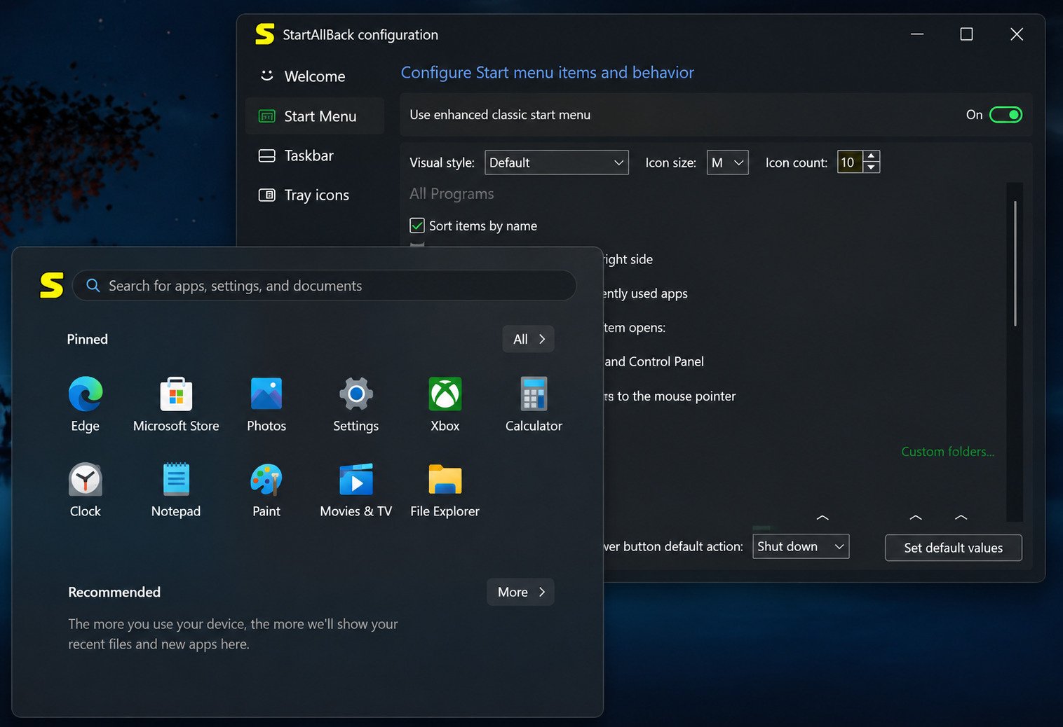 StartAllBack download page overview