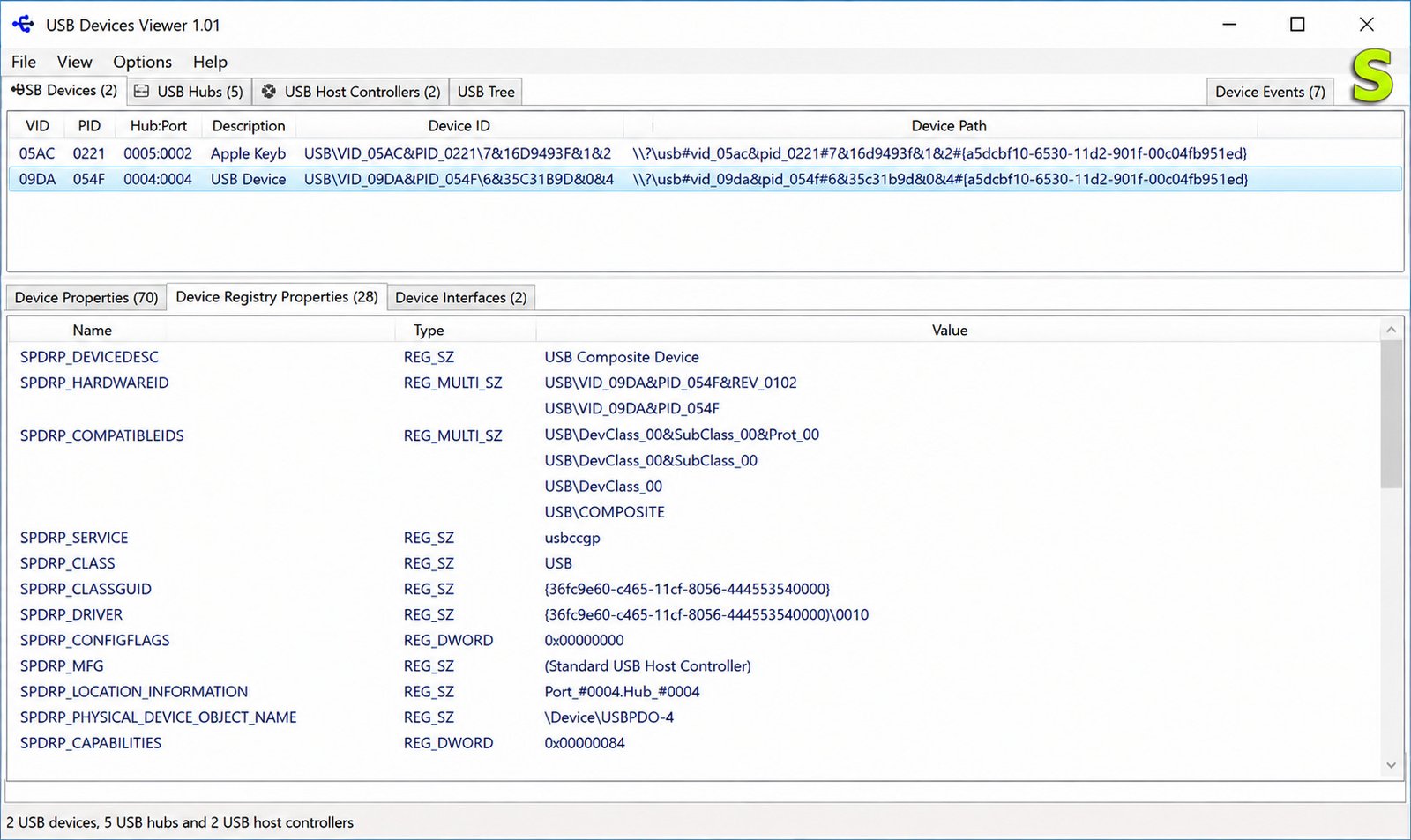 Free USB Device Viewer download comparison of tool interfaces