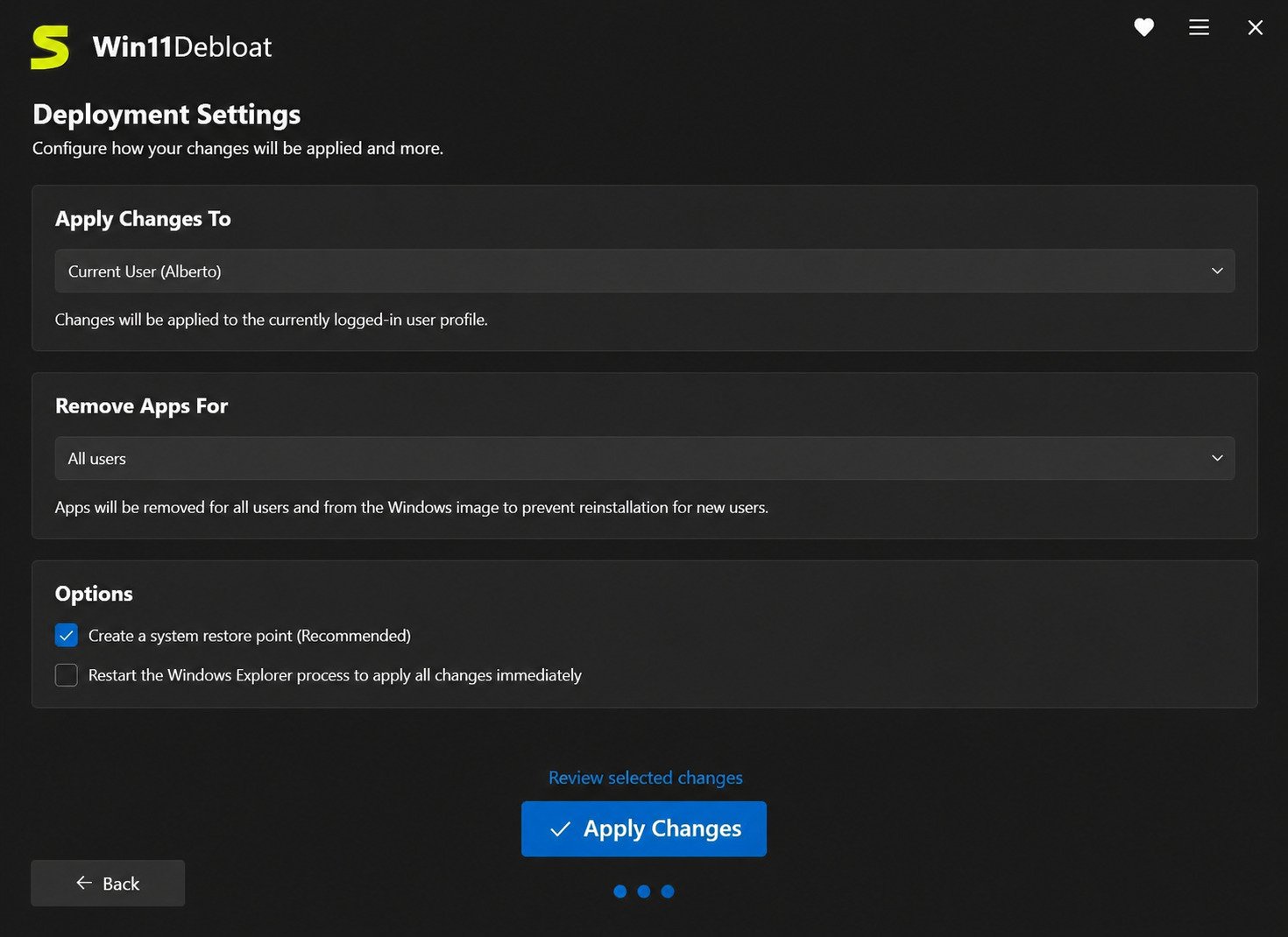 Win11Debloat free download for Windows 11