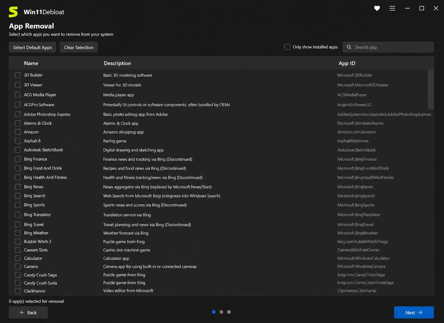 Win11Debloat performance optimization on Windows 11
