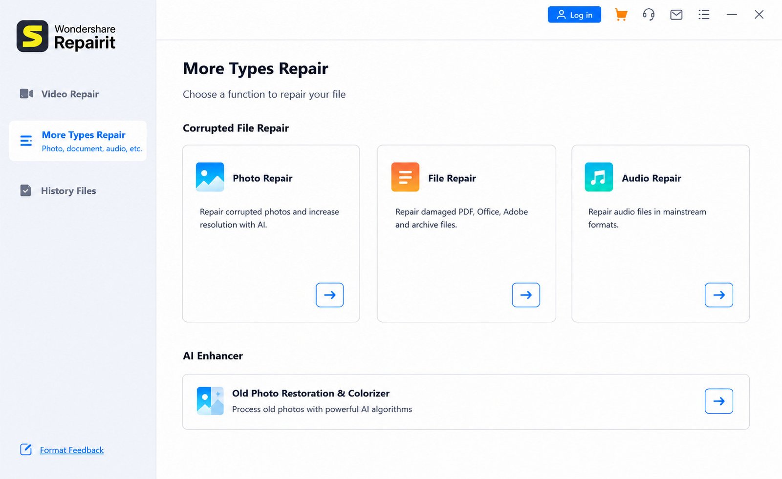 Wondershare Repairit installer download page