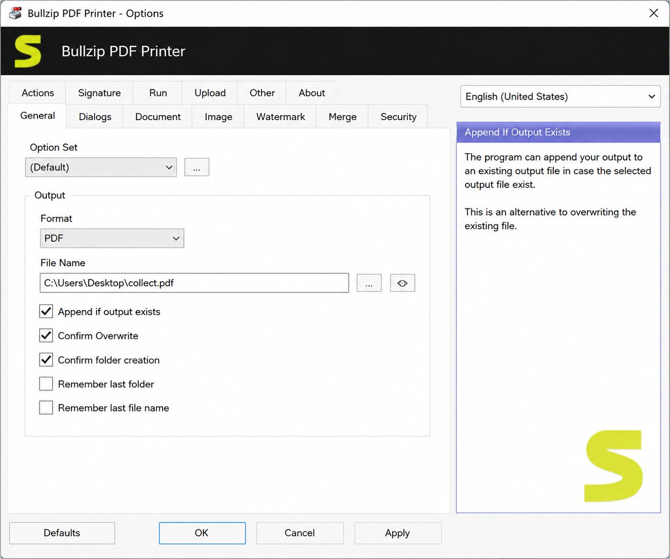 Installing BullZip PDF Printer on a Windows PC