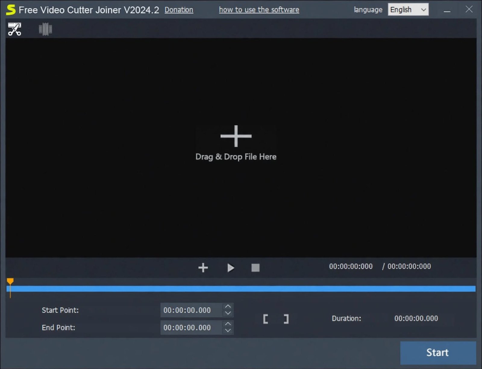 Free Video Cutter Joiner main interface