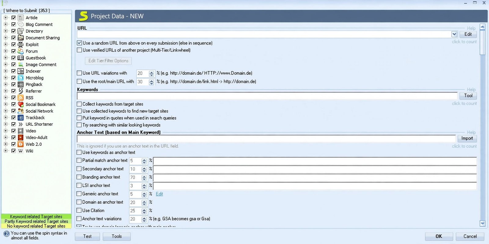 GSA Search Engine Ranker tiered link structure