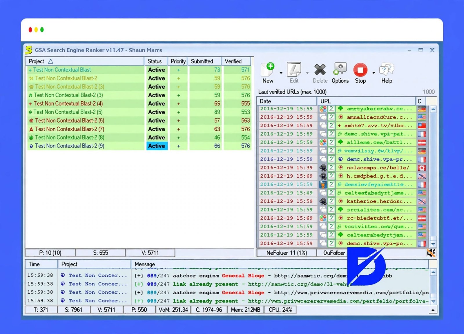 GSA Search Engine Ranker download overview