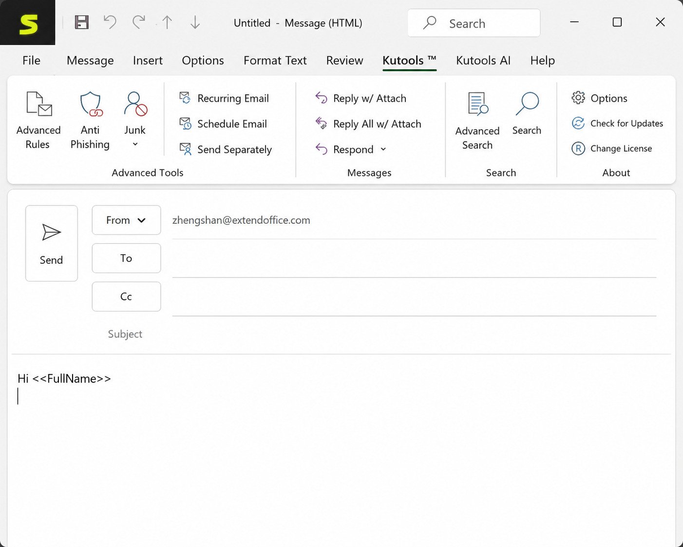 Kutools for Outlook free download version